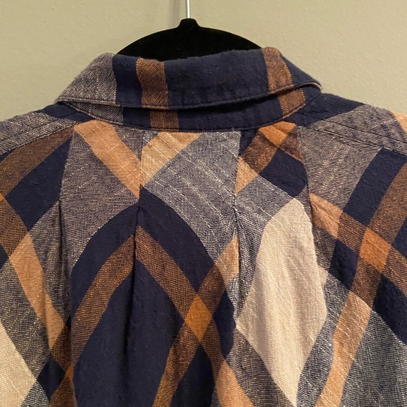 Free People Peppy in Plaid Button Up Blouse, Size XS - Picture 10 of 13